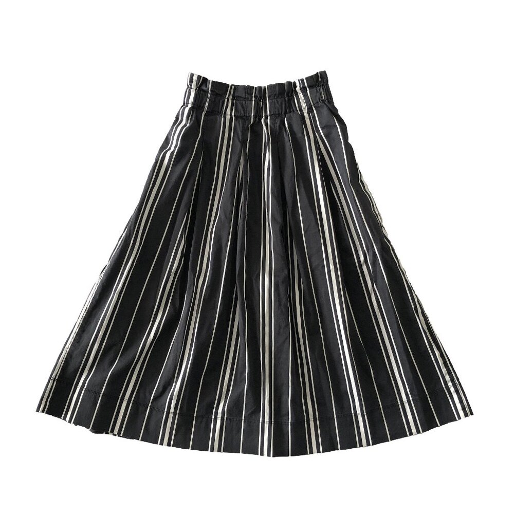 H&M Womens Size 0 Black White Stripe A Line Skirt